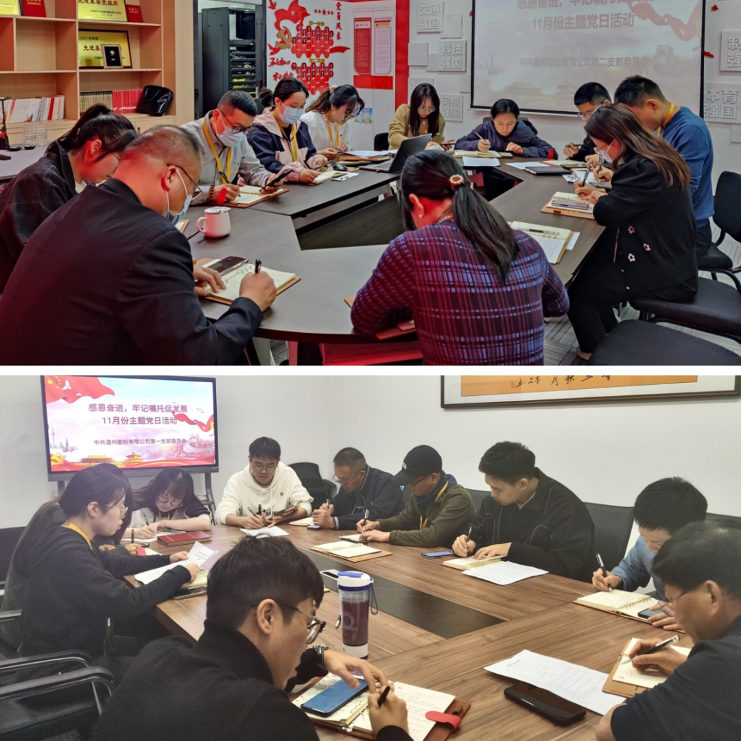 感恩奮進，牢記囑托促發(fā)展丨面粉公司開展11月份主題黨日活動